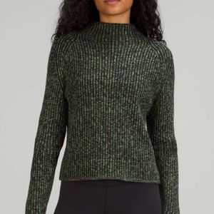 Lululemon Cotton-Cashmere Blend Mock Neck Sweater Size 6